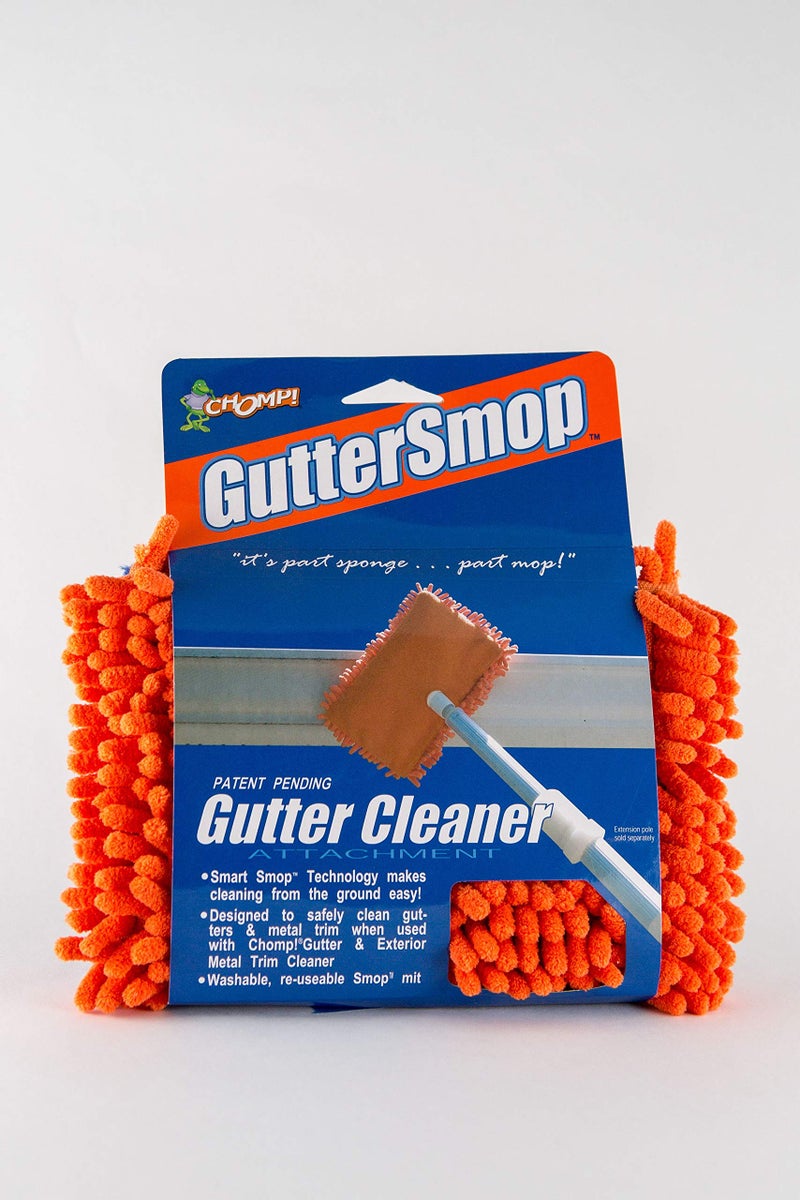Chomp! Microfiber Gutter Cleaner Tool: Ultimate Gutter Cleaning Smop for All Types of Rain Gutters, Siding and Metal Trim - Instantly Clean Black Streaks, Mold, Mildew, Algae, Dirt and More - Image 1